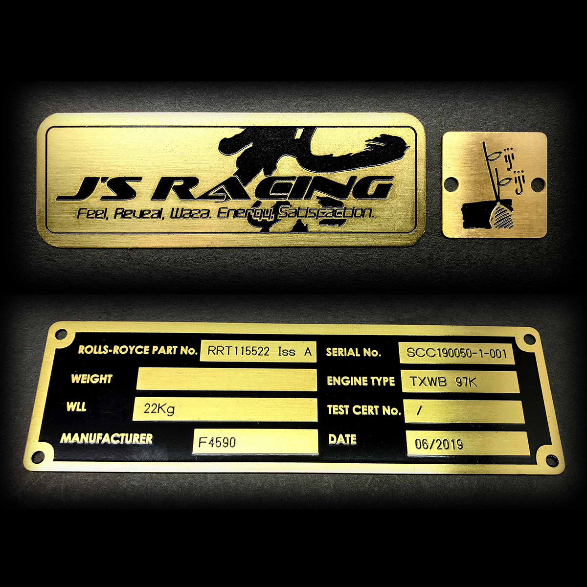 Custom Etched Metal Nameplates, Labels and Tags Rep Graphic