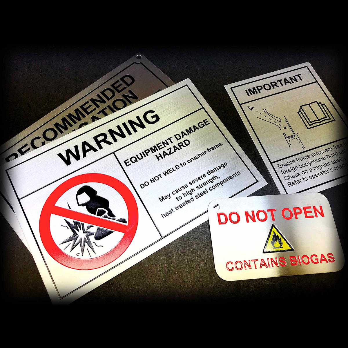 Custom Etched Metal Nameplates, Labels and Tags Rep Graphic